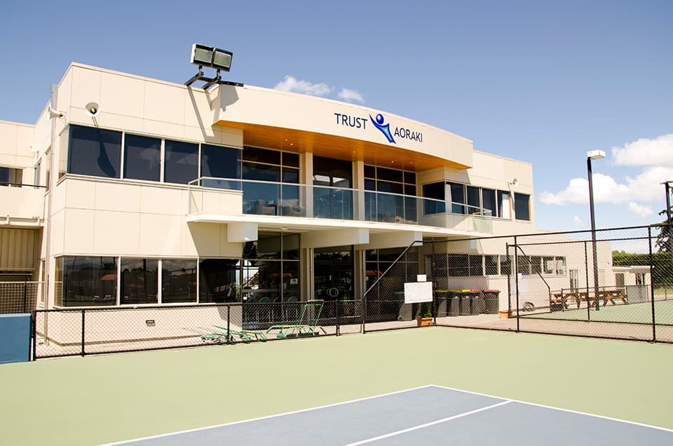 Trust Aoraki Tennis Centre outdoor tennis courts in Timaru, South Canterbury - 14 courts, floodlit, hard